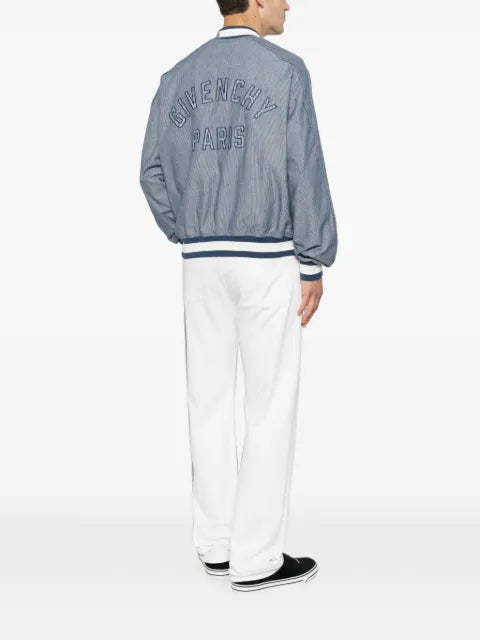 Givenchy striped blouson in cotton with Givenchy embroidery